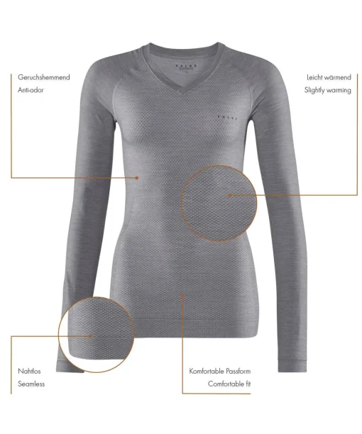 Damen Langarmshirt Wool-Tech Light