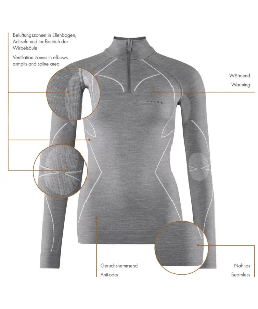 Damen Langarmshirt Wool-Tech
