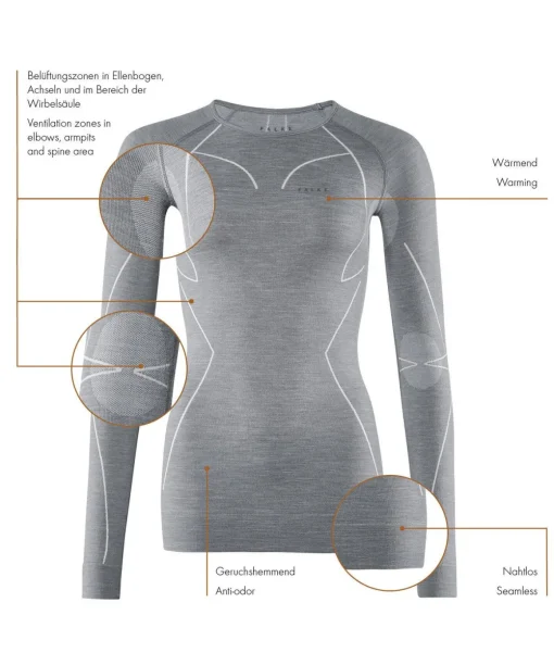 Damen Langarmshirt Wool-Tech