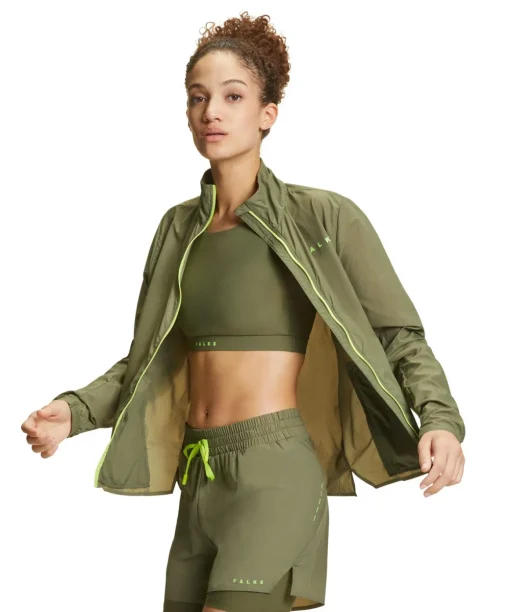 Damen Running Jacke Stehkragen,Kapuze