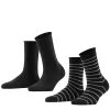 Happy Stripe 2-Pack Damen Socken
