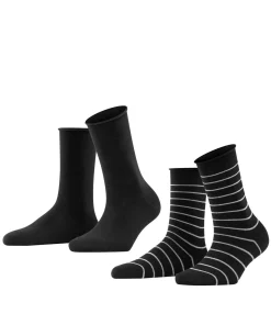 Happy Stripe 2-Pack Damen Socken