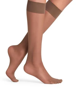 Seidenglatt 15 Den Damen Kniestrümpfe